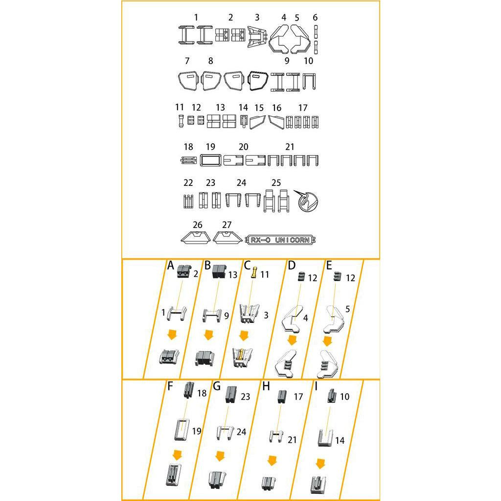 ANUBIS GP013 parts fit for RG RX-0 Unicorn Collectibles