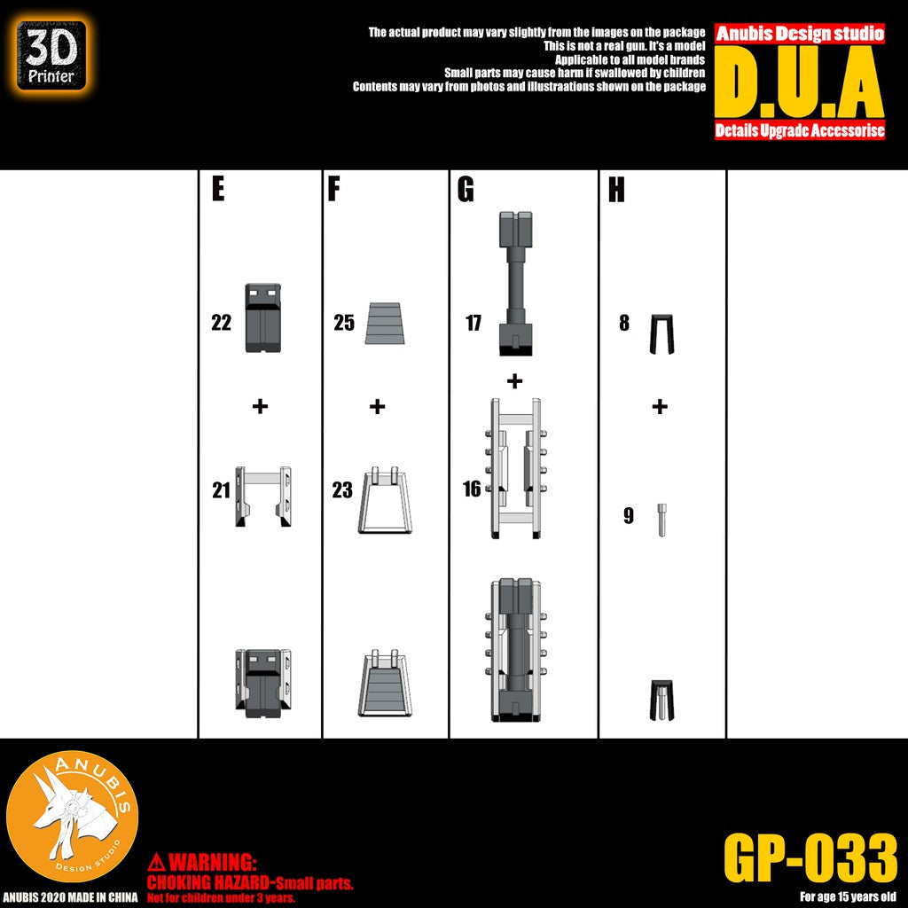 Anubis GP033 Detail upgrade Parts fit for MG SAZABI ver.ka Collectibles