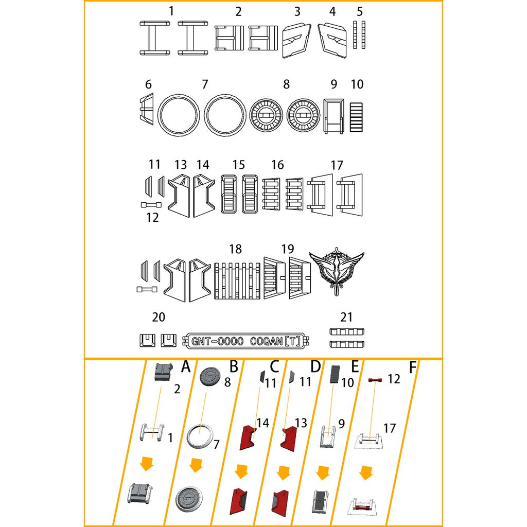 Anubis parts for MG GNT 00Q 00 GP014 Collectibles