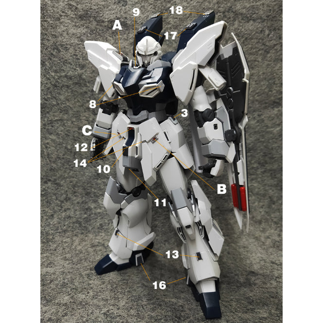 ANUBIS MG 1/100 MSN-06S Sinanju Stein Ver.ka NT Detail Upgrade Parts GP011 Collectibles