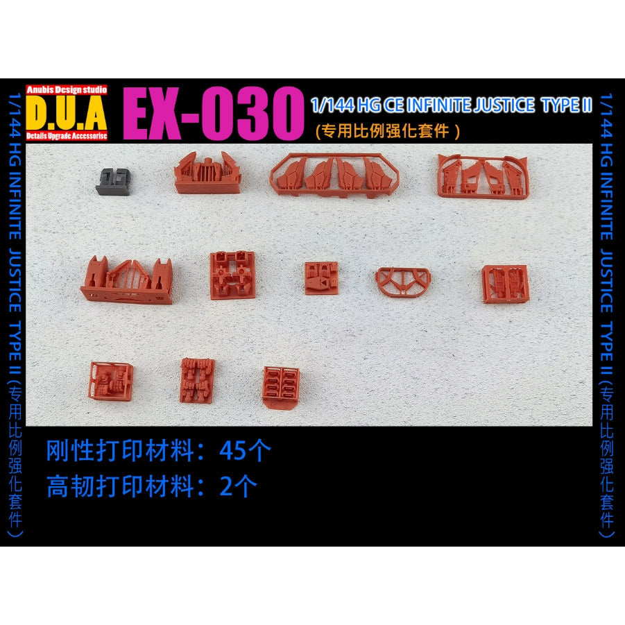 ANUBIE EX030 1/144 HG Infinite justice type 2 3d Print Detail parts NO model