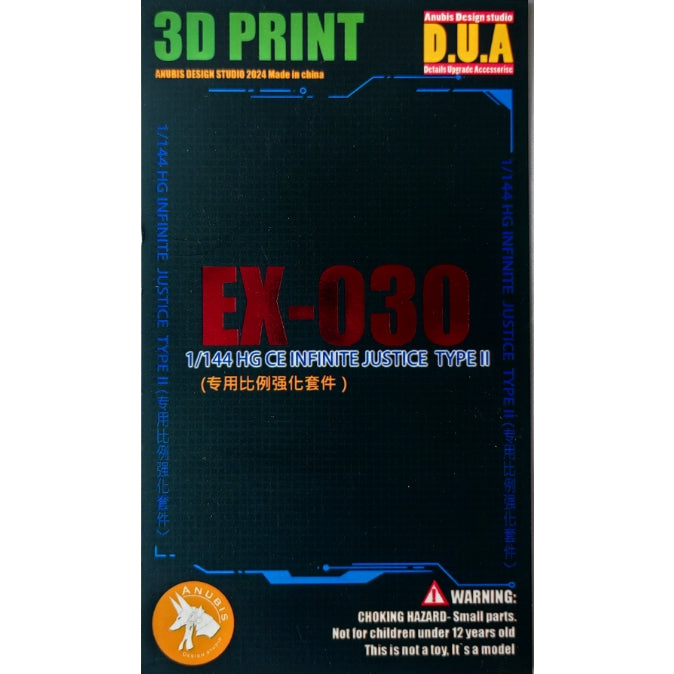 ANUBIE EX030 1/144 HG Infinite justice type 2 3d Print Detail parts NO model