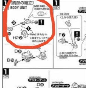 CB butcher parts for MG ASTRAY blue frame D H4 D6