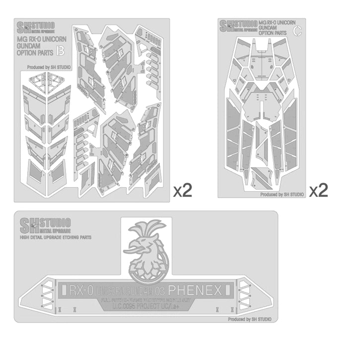 SH STUDIO Metal Etching Etched Upgrade parts for MG 1/100 03 PHENEX