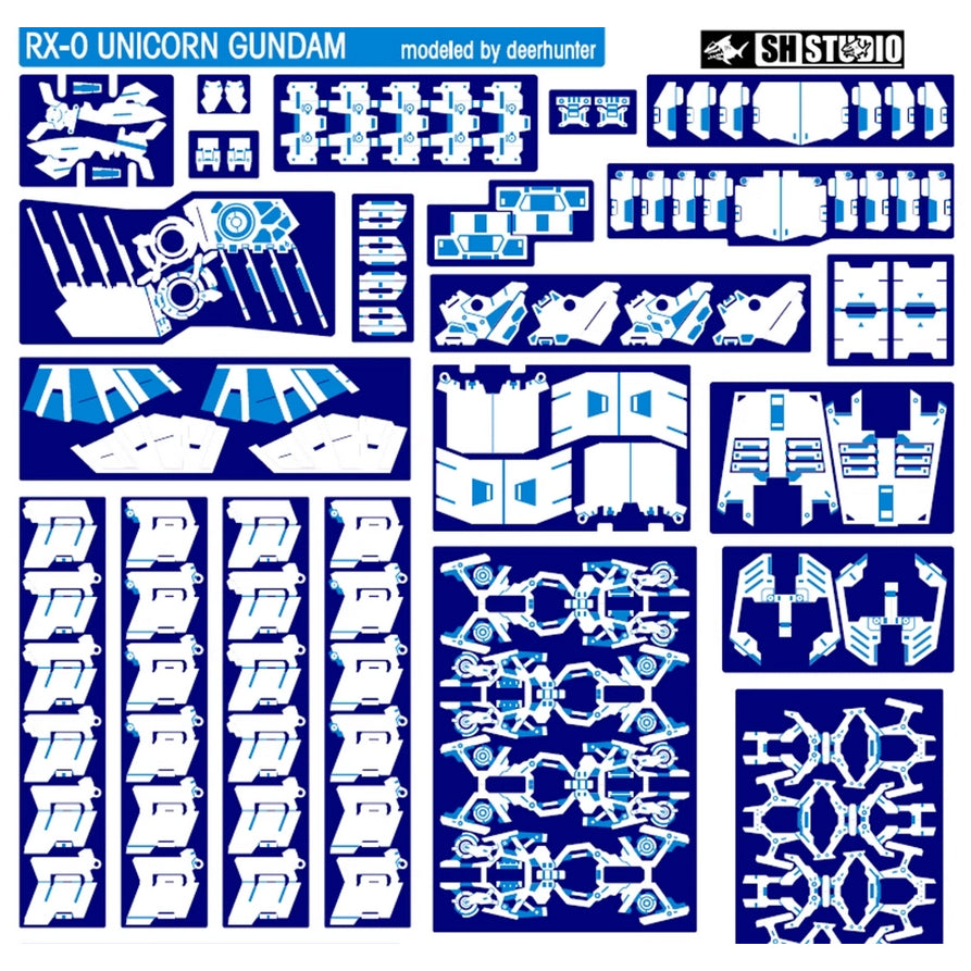 SH STUDIO Metal Etching Etched Upgrade Parts for Designer Special ver. MG 1/100 UNICORN