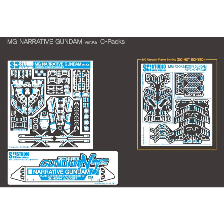 SH STUDIO Metal Etching Etched Upgrade Parts for MG 1/100 Narrative NT C-Packs