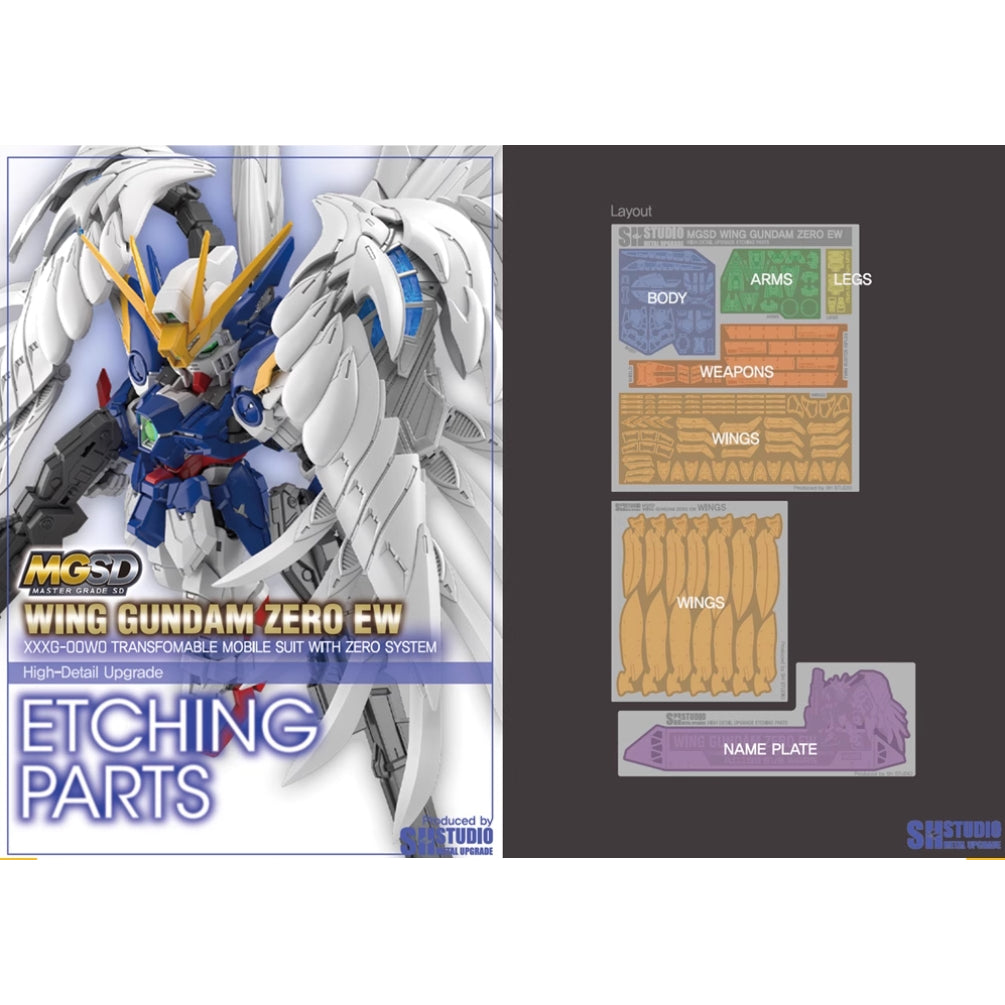 SH STUDIO Metal Etching Etched Parts for EW MGSD Wing Zero