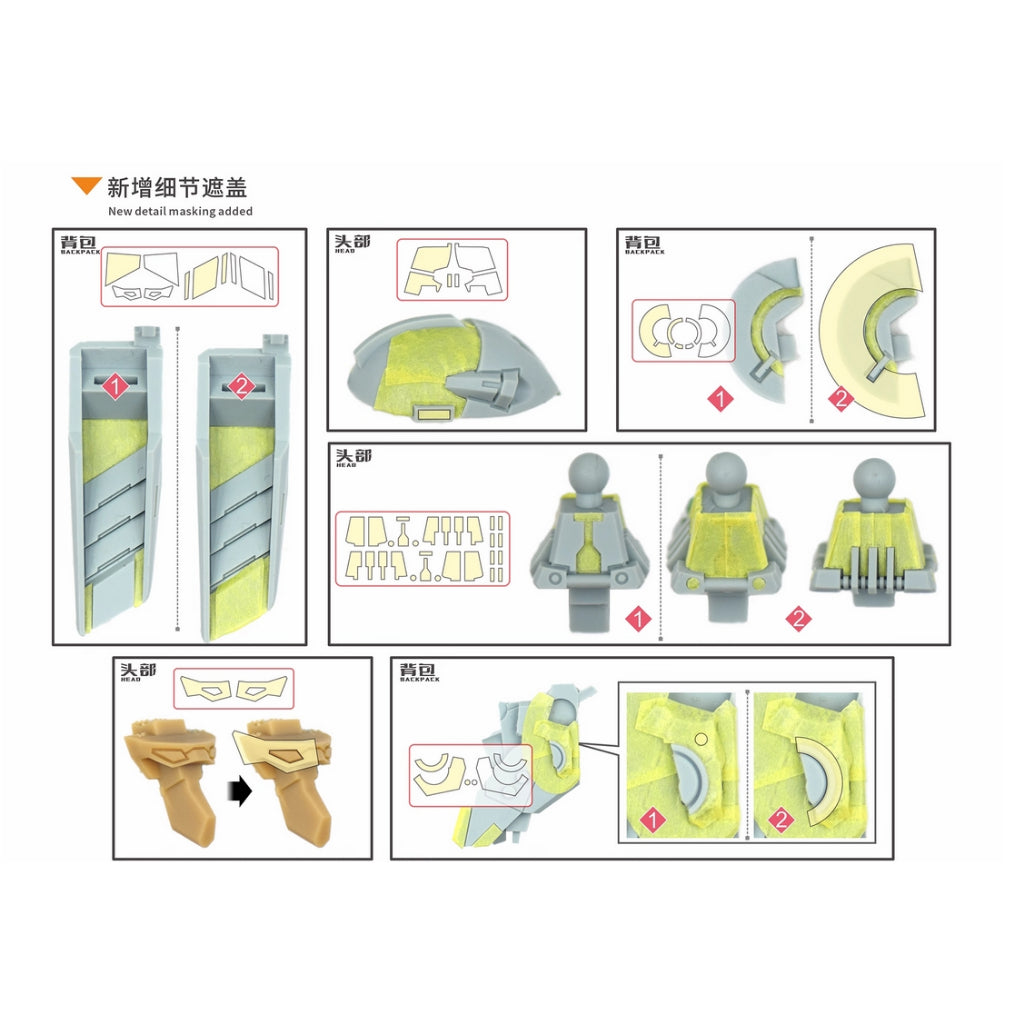 NewC DMM RX-93 RX93 NU ver.ka PRO Masking Tape Pre Cut (Kits not included)