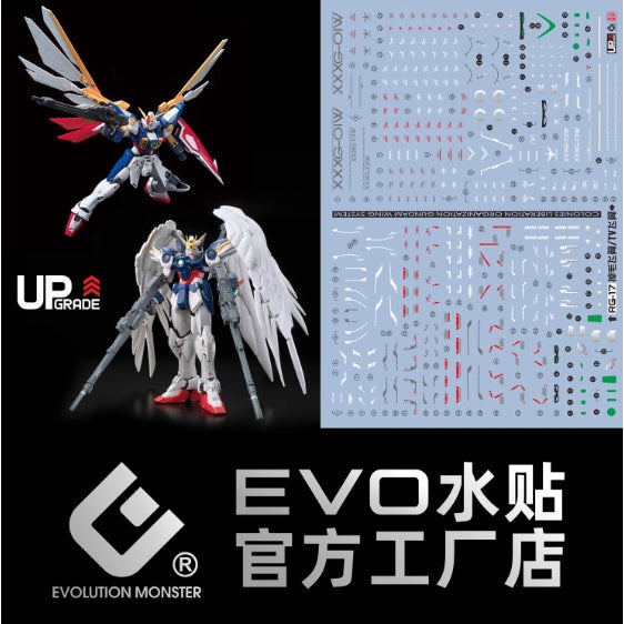 20250721 EVO RG 1/144 Wing Zero EW wing zero Fluo Water Slide Decal EVORG014