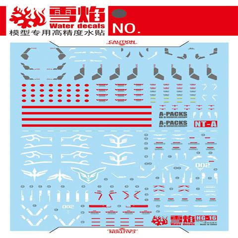 XUEYAN XY HG 16 NT-A / Sinanju Stein 2in1 Fluorescence High-Accuracy Water Slide Decals
