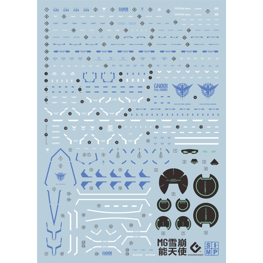 EVO PB MG 1/100 Avalanche EXIA Water Slide Decal Collectibles