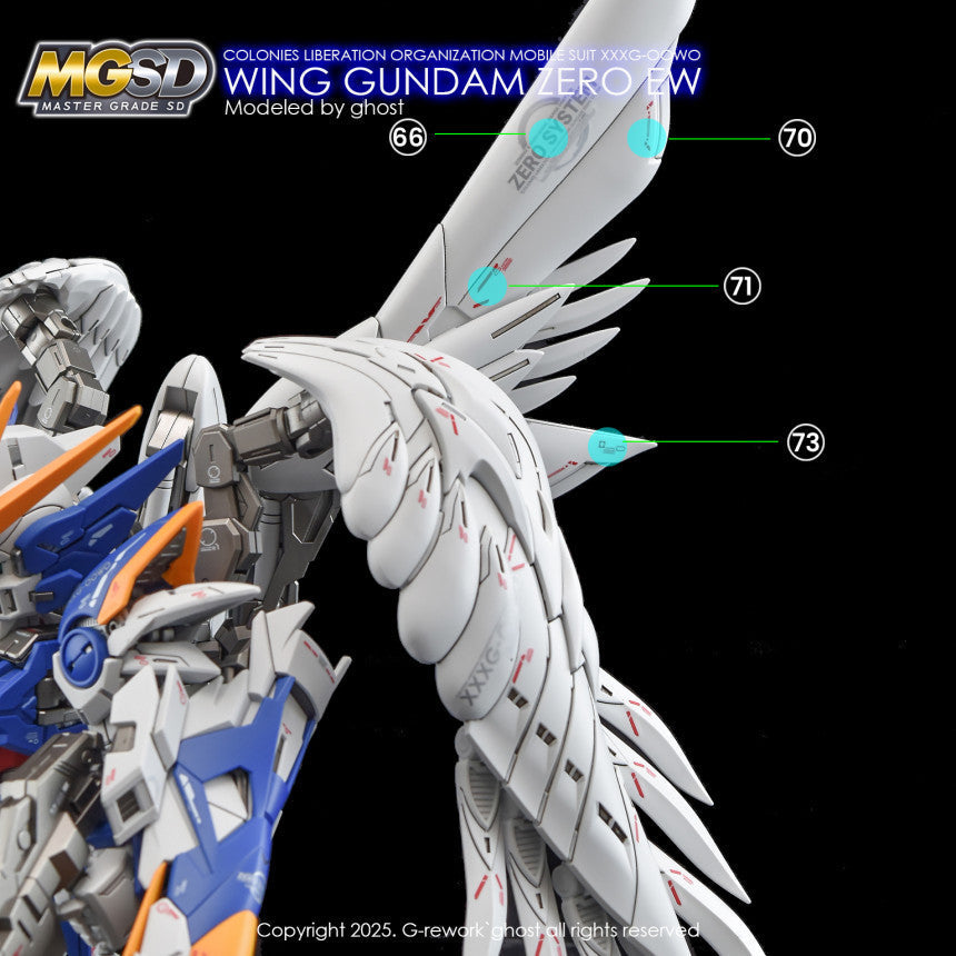 YAN FLAME GHOST Water slide decal for MGSD Wing Zero EW (YANMG070) 20250721