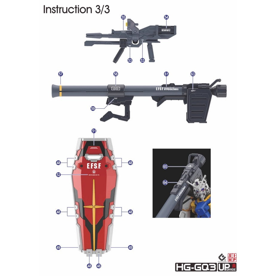 20250721 EVO decal for RX78 HG Red / White GQuuuuuuX Water slide decal (Kits not included) EVOHG044