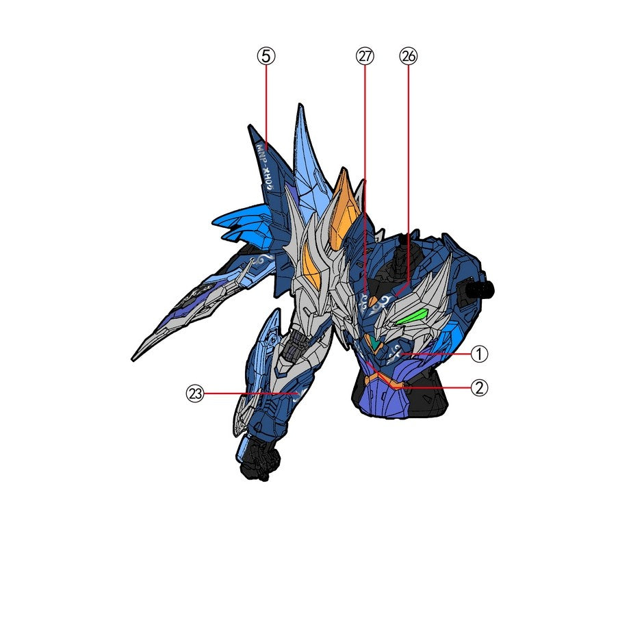 1010 Water Slide Decal Zhaoyun Motor Nuclear MNP-XH05 Zhao Yun (Not include model or kits) 1010GM010