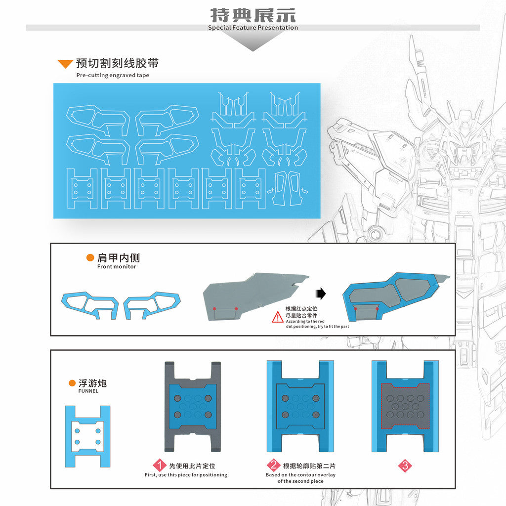 NewC Pro Pre-cut Masking Tape for VT V-TIGER 1/100 Nu ver.ka YJL