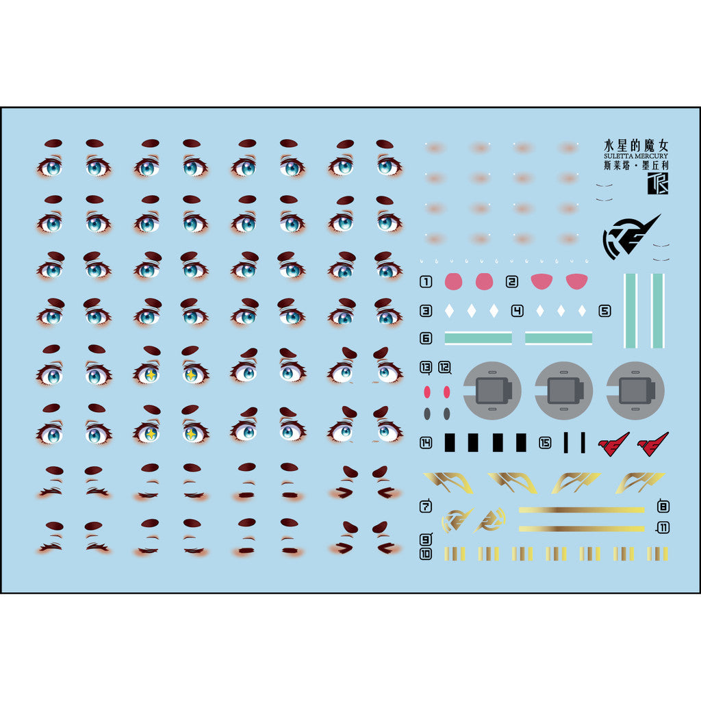 Transamsphere TRS FRS TWFM Suletta Mercury Water Slide Decal TRSFRS002