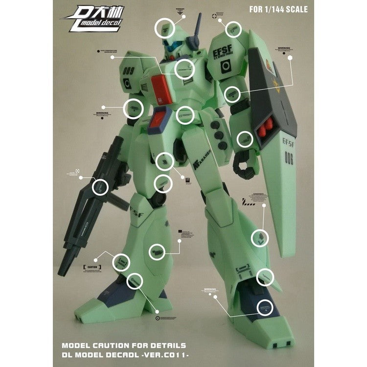 DL DALIN Water slide decal RG HG 1/144 C011 General Use Warning Sign Mark