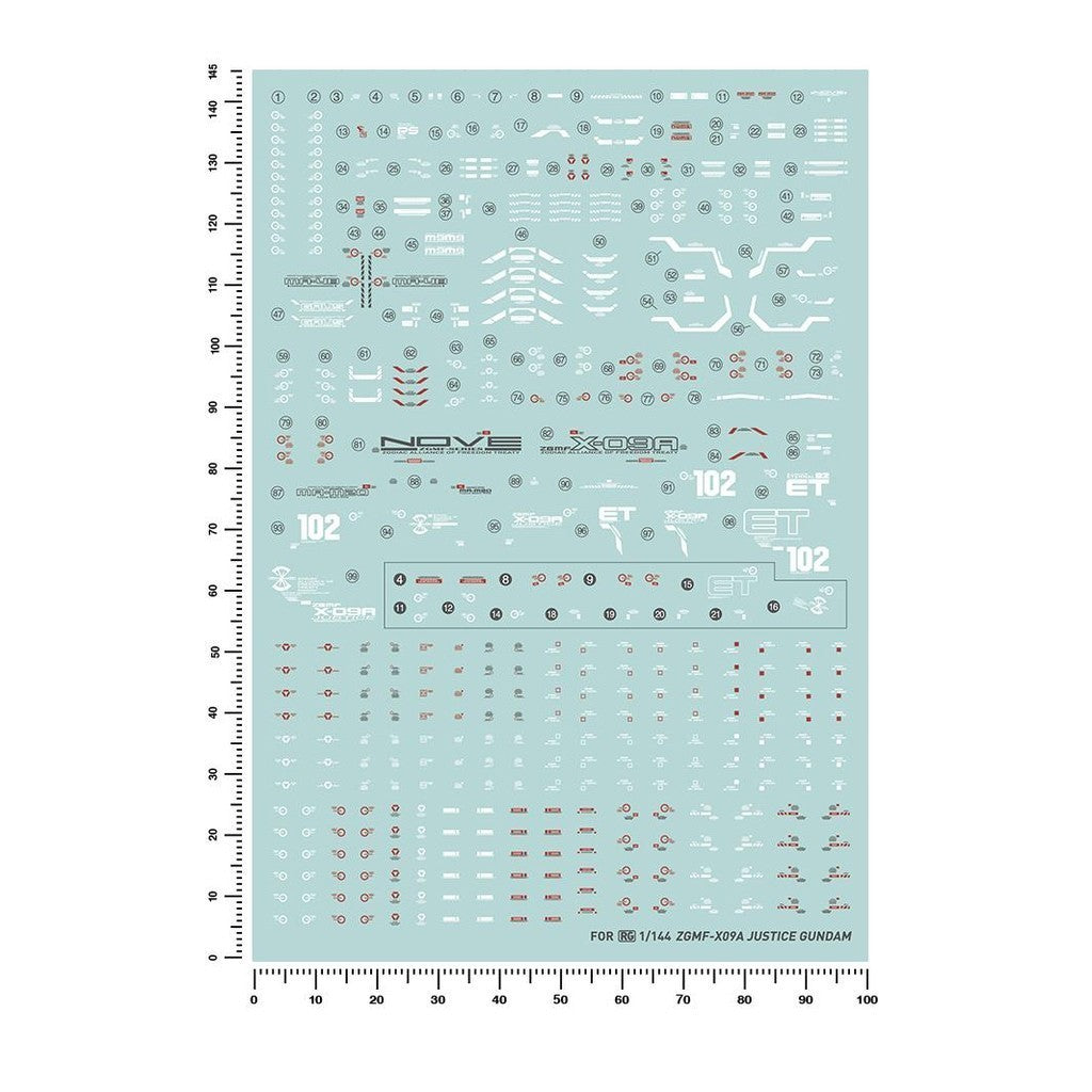 20250722 Artisan's Club RG 1/144 Justice Water Slide Decal