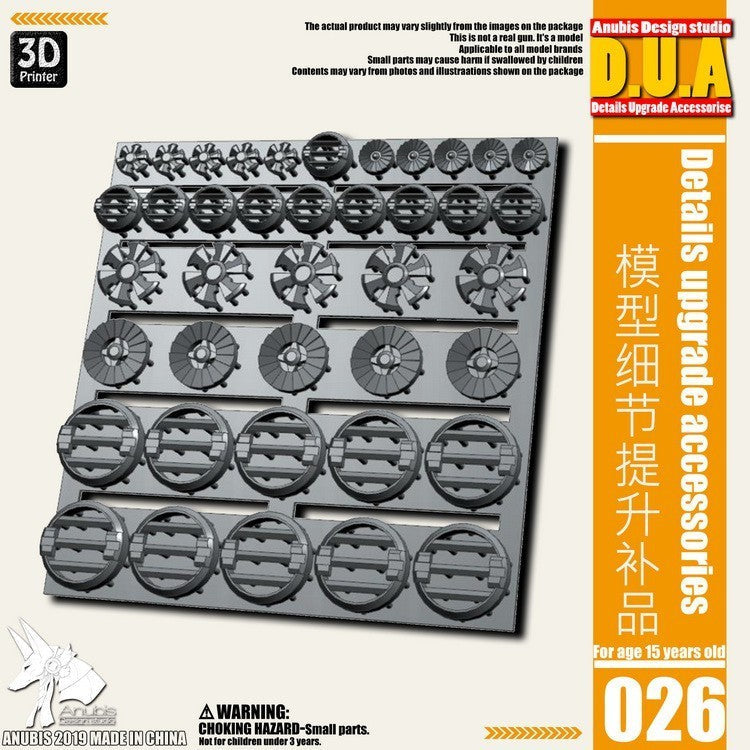 ANUBIS 3D print detail upgrade parts DUA021-060 details upgrade accessories Active shaft Heat sink Oil pipe Outer armor no kits