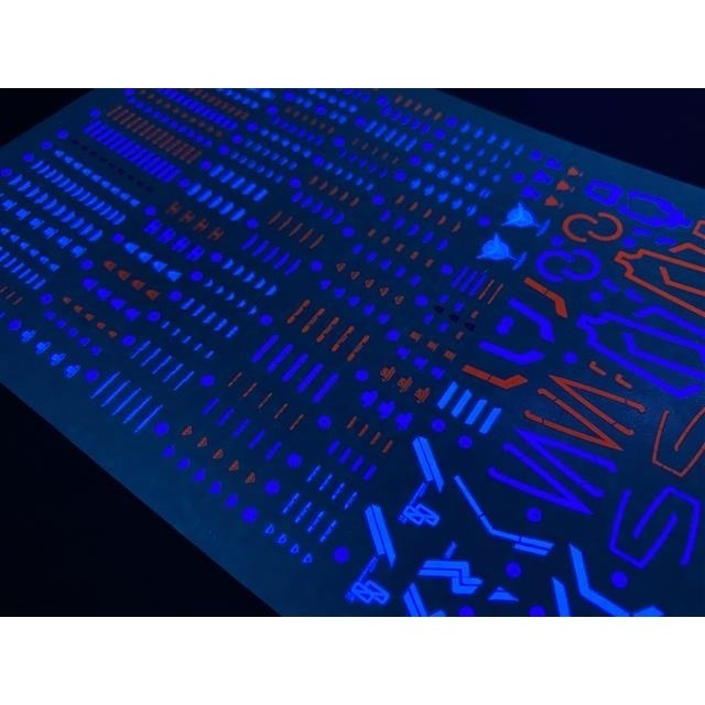 20250722 XUEYAN XY / SNOW FLAME RG-18 RG 00 Raiser 00R  Trans-AM  Blue Red Fluorescence Water slide decal