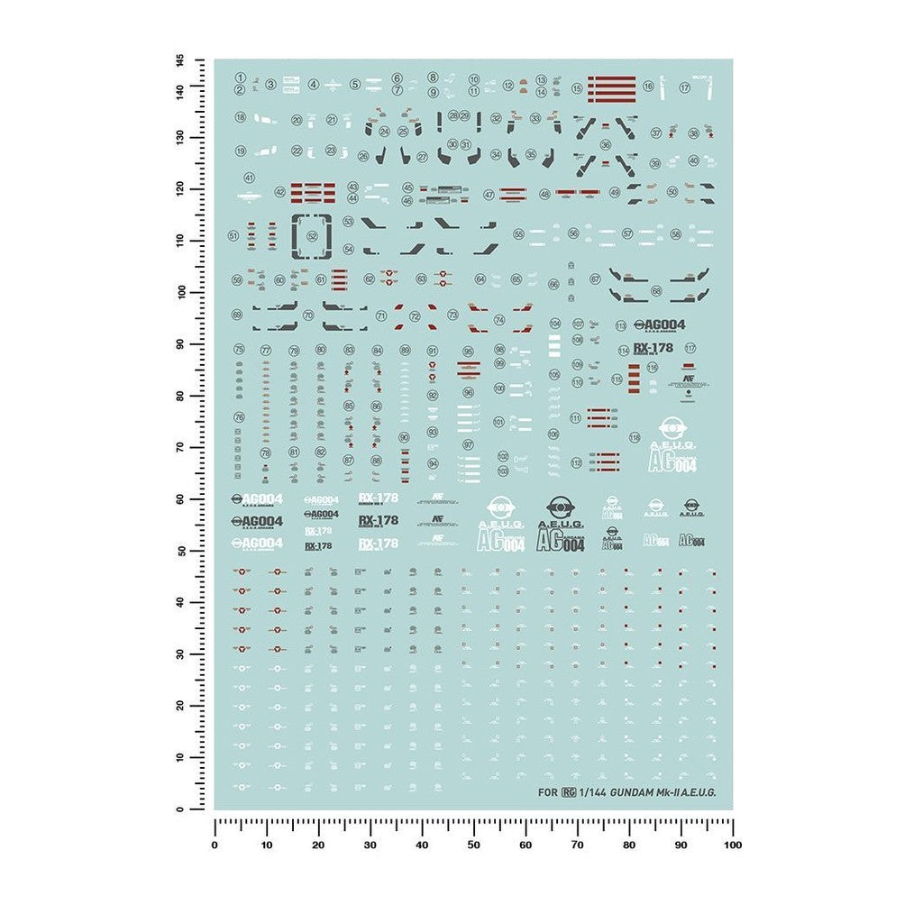 20250722 Artisan's Club RG 1/144 RX-178 MK2 Aeug Water Slide Decal