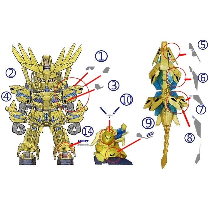 20250722 XUEYAN XY / SNOW FLAME SD 09 Unicorn 03 Phenex Fluorescence High-Accuracy Water slide decal