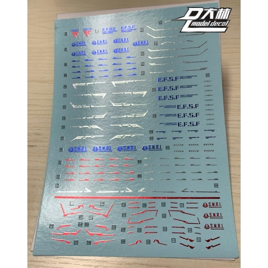 DL DALIN Water slide decal UC60 8821 MG MB F91 Stand Gold Coating