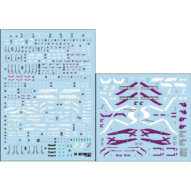 Transamsphere TRS RG 1/144 Z ZETA + Z3 Water Slide Decal TRSRG016