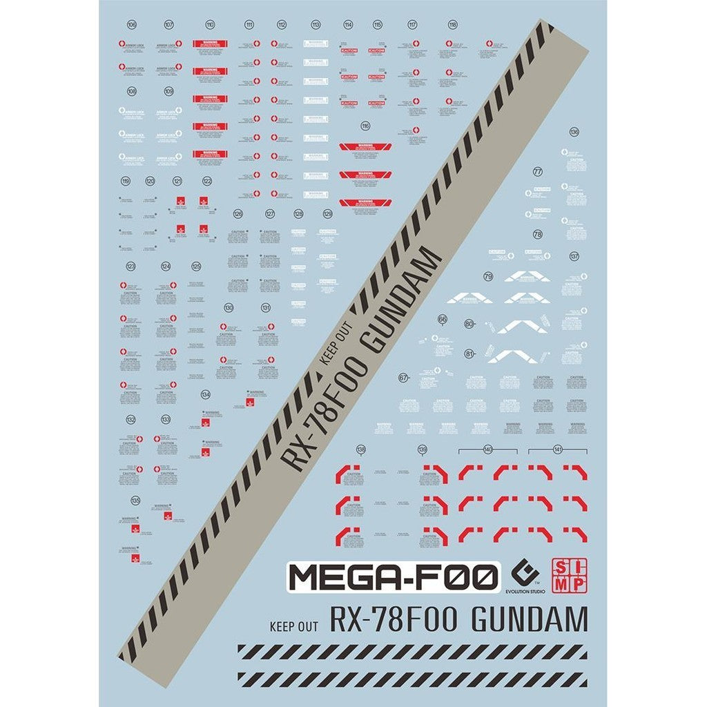 20250721 EVO MEGAF00 MEGA SIZE RX78F00 1/48 fluo water slide decal EVOMEGA001