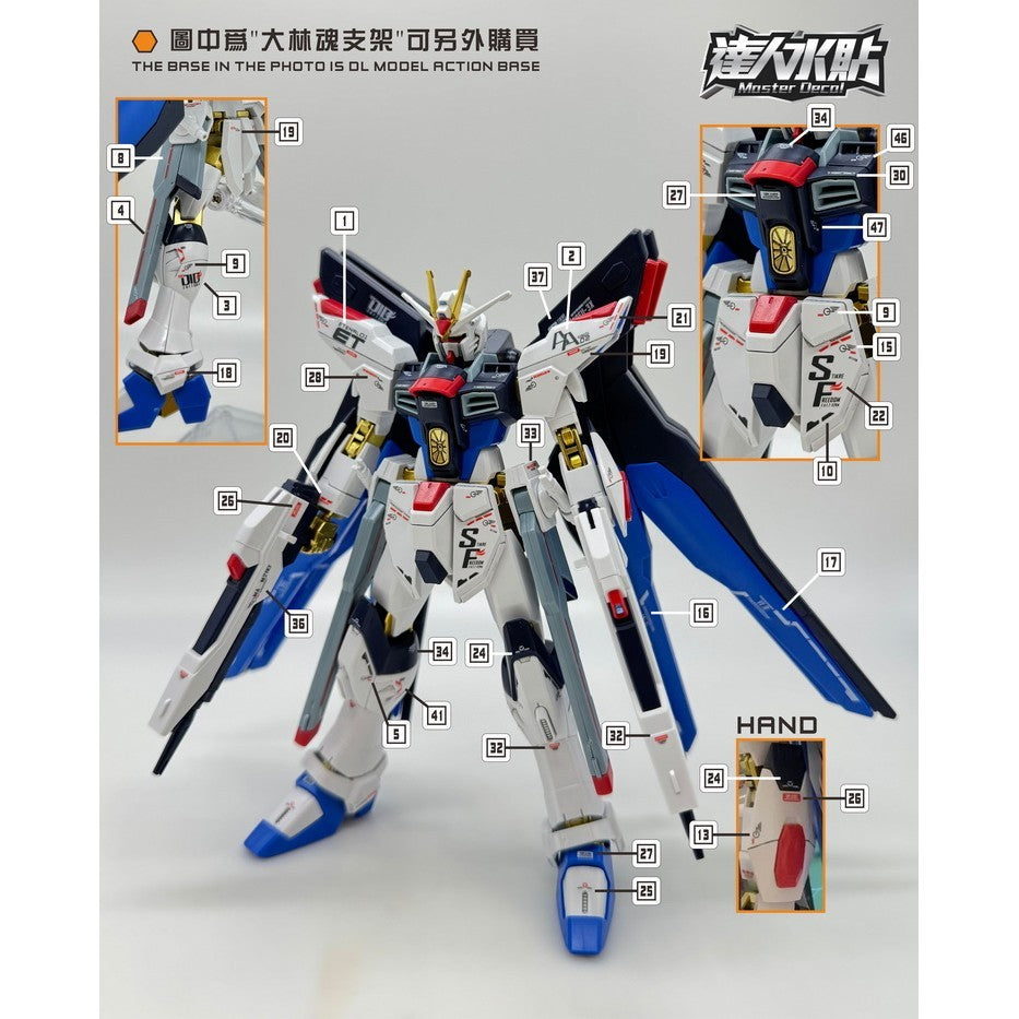 MASTER Water Slide Decal H017 HG 1/144 Strike Freedom Fluo Type Collectibles