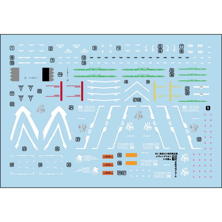 Transamsphere TRS RG 1/144 EVA Unit-08 Unit 08 Water Slide Decal TRSRG011