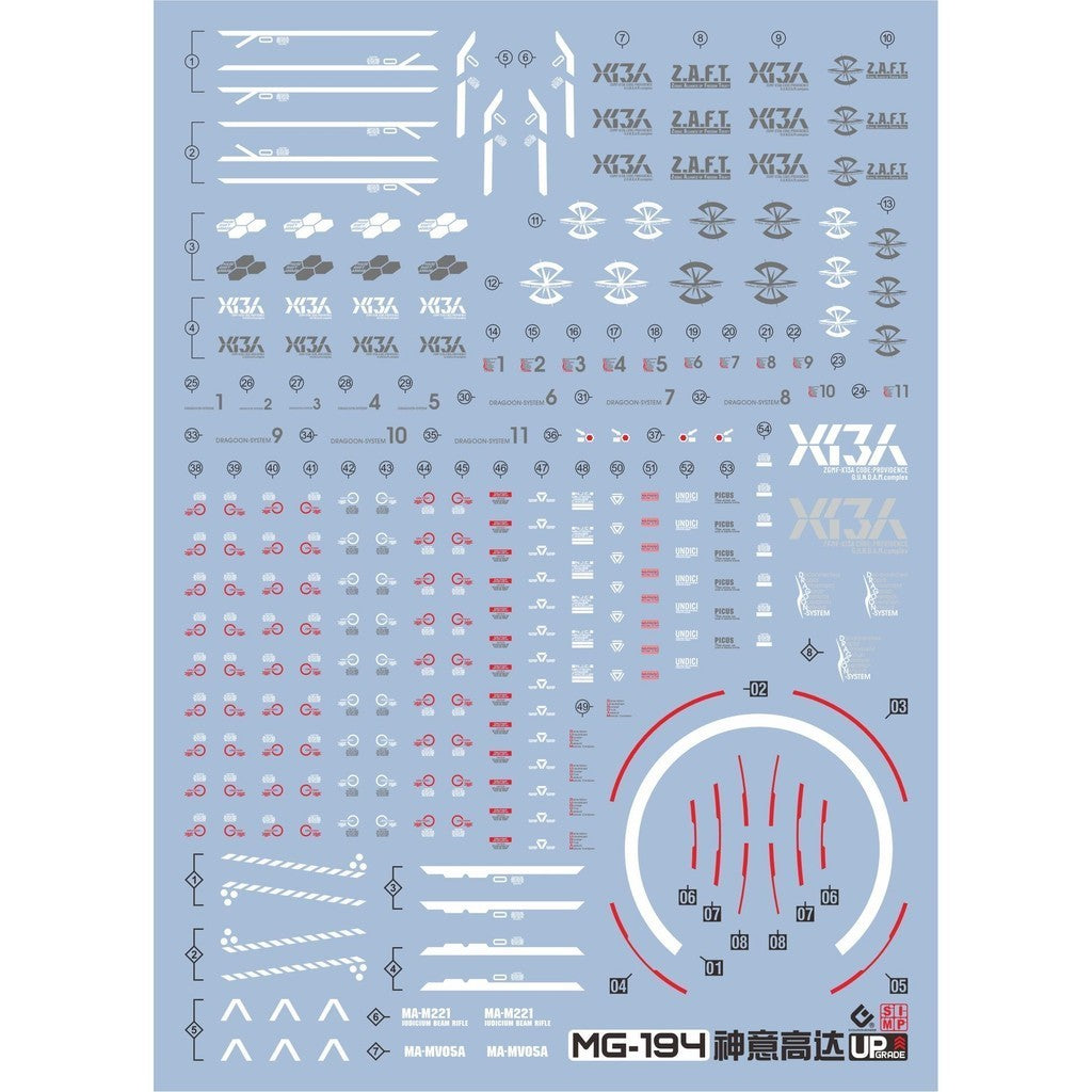 20250721 EVO MG194 MG SEED Providence Fluo Water Slide Decal EVOMG048