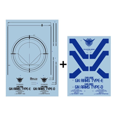 1010 Water Slide Decal MB GNR-001E/D GN Arms Type E / D Stand 1010MG035 1010MG036