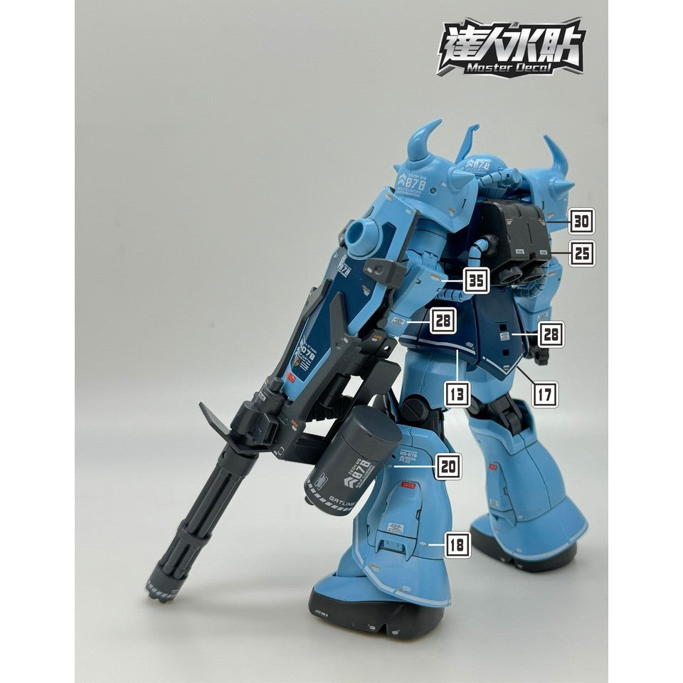 MASTER H027 1/144 HG 08 GOUF CUSTOM Water Slide Decal Collectibles