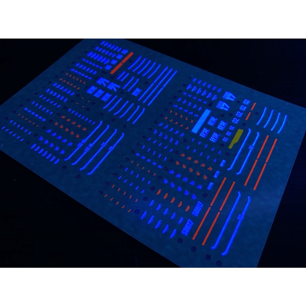 20250722 XUEYAN XY / SNOW FLAME HG-19 HG GTO Intercept/Cannon GM Fluorescence Water slide decal