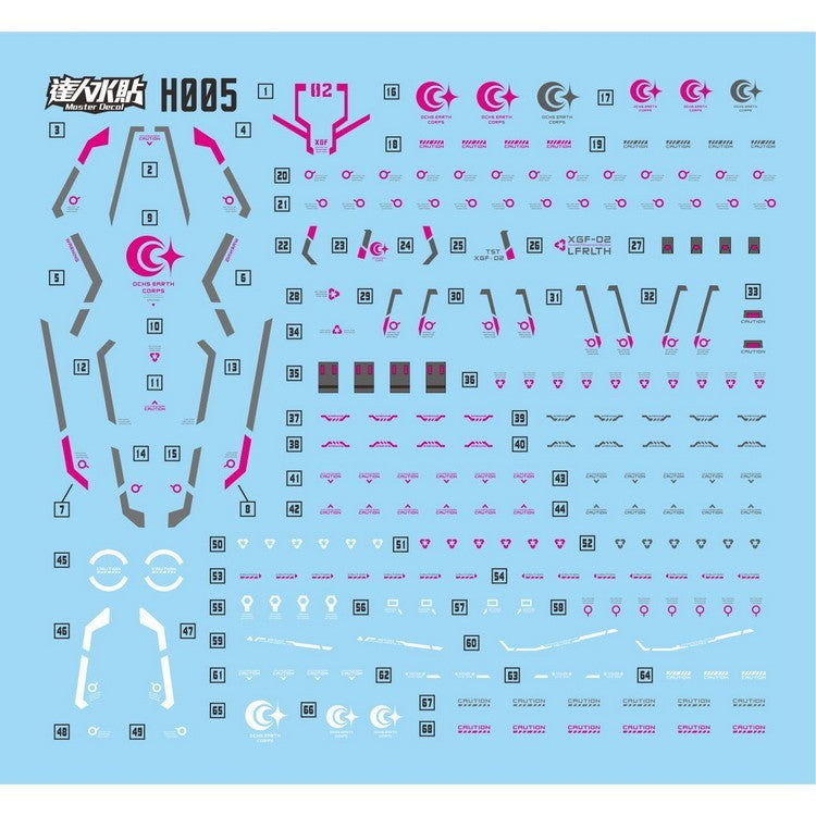 MASTER Water Slide Decal H005 HG 1/144 Lfrith Collectibles