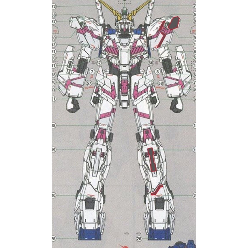 20250722 XUEYAN XY / SNOW FLAME RG HG Unicorn Expansion Shield Fluorescence Water slide decal