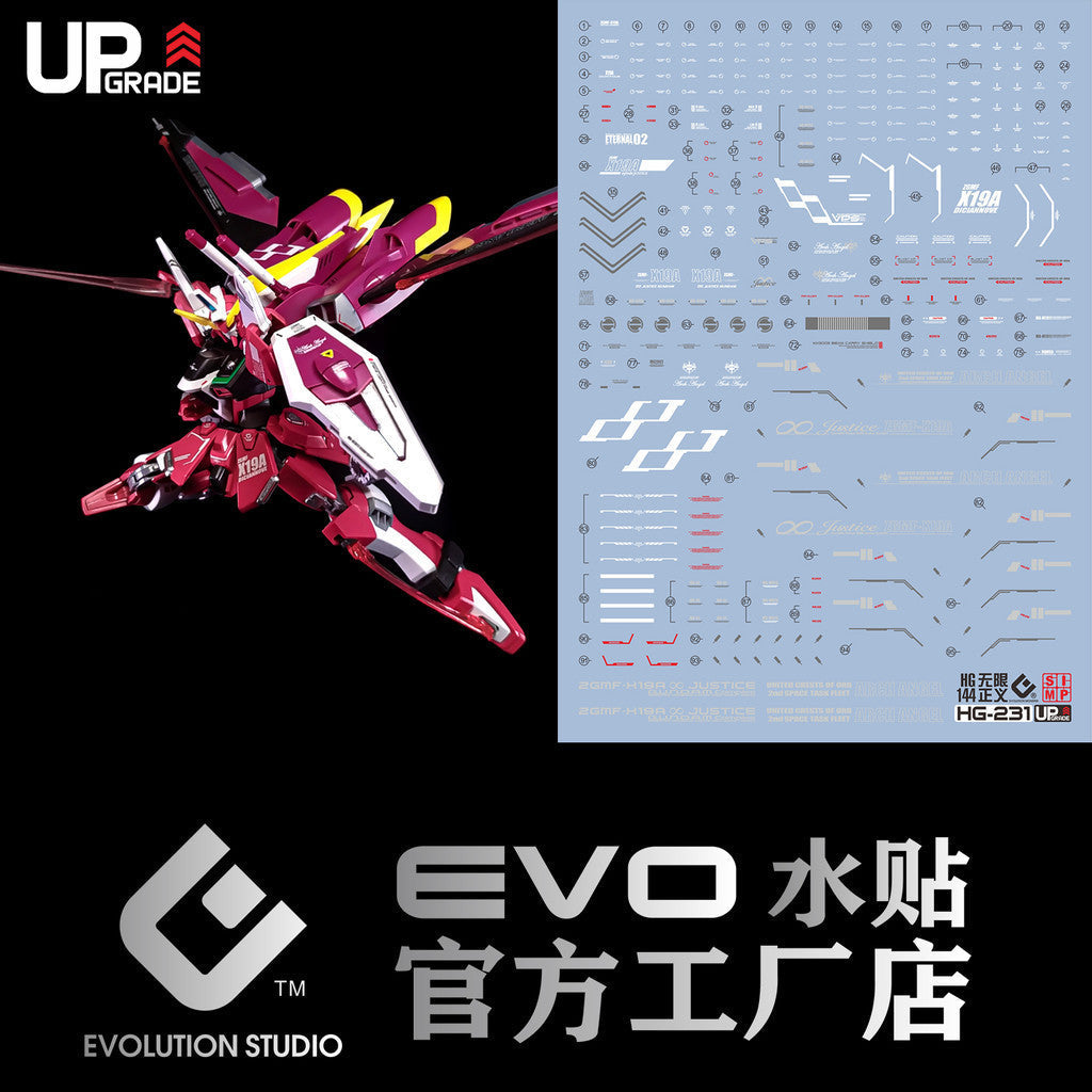 20250721 EVO HG 1/144 Infinite Justice SEED Fluo Water Slide Decal EVOHG016