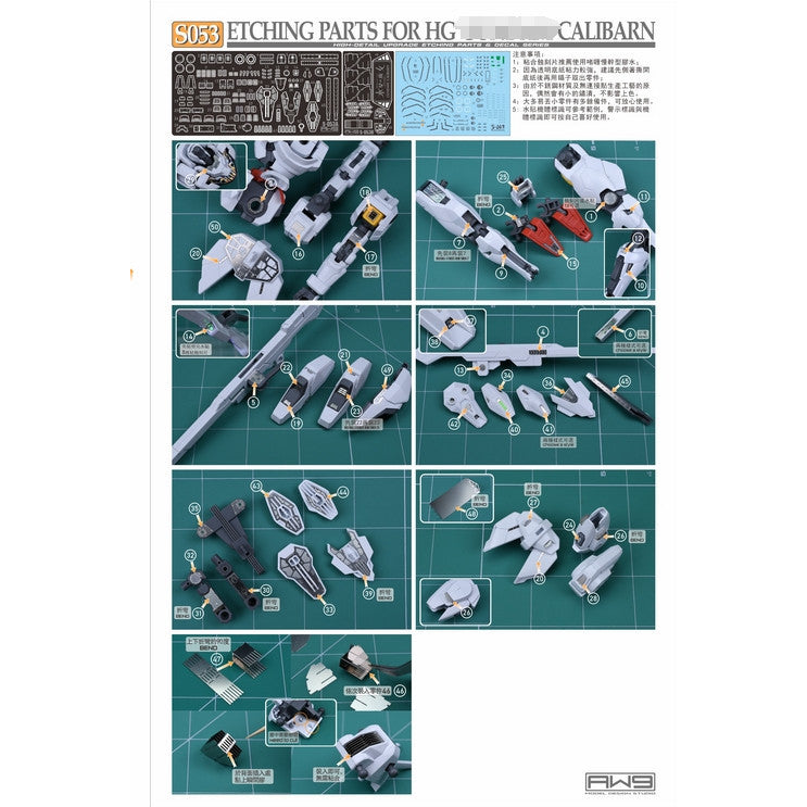 MAD S53 HG TWFM CALIBARN Etching Parts no kits