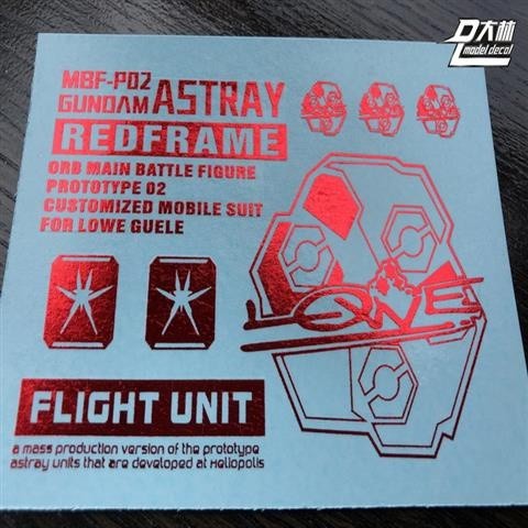 DL DALIN Water slide decal Color Coating MG MB Red Frame Stand