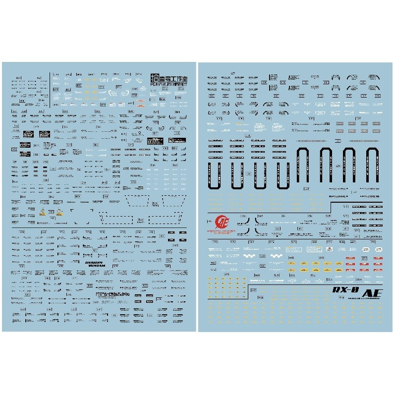 1010 Water Slide Decal PG 1/60 Unicorn RX-0 1010PG007-1 1010PG008