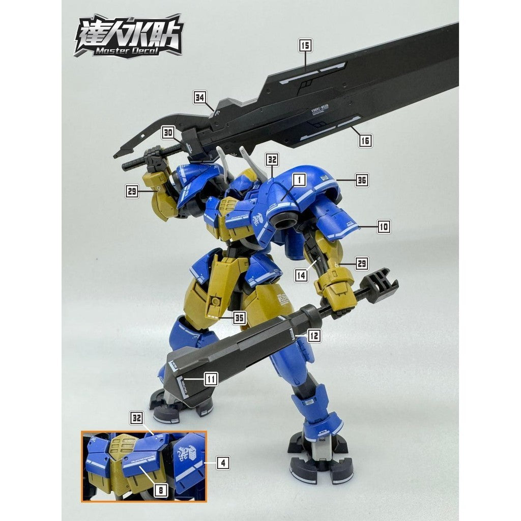 MASTER Water Slide Decal H049 HG 1/144 Helmwige Reincar IBO Fluo Type Collectibles