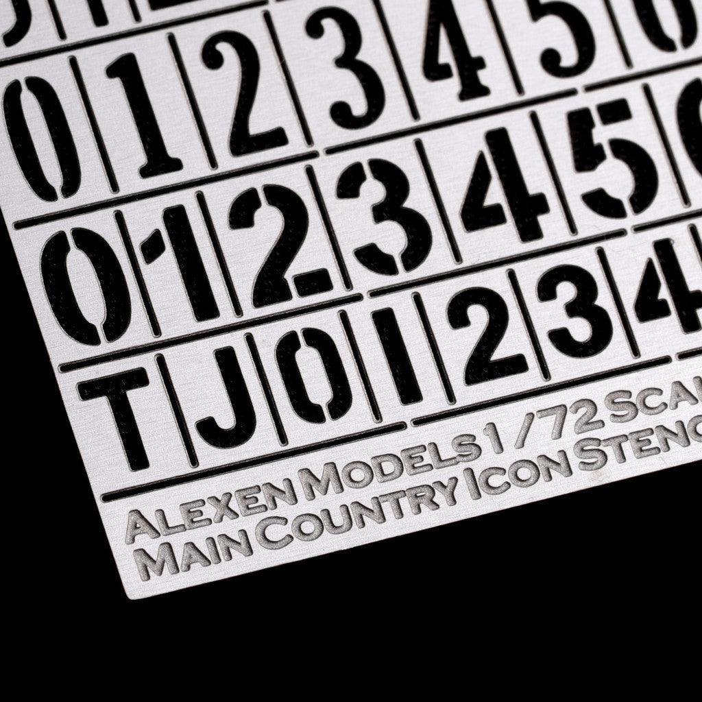 ALEXEN model Tool AJ0039 1/72 World War II German Defense Force US Soviet Army China Identification Numbers stencil