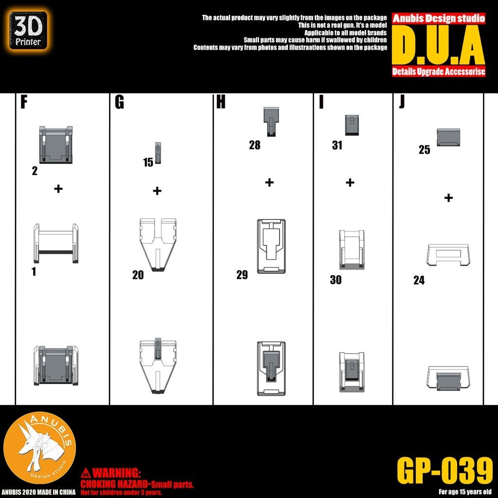 ANUBIS 3D print detail upgrade parts GP039 for HGUC RX-79【G】 Ground Type 08MS no kits