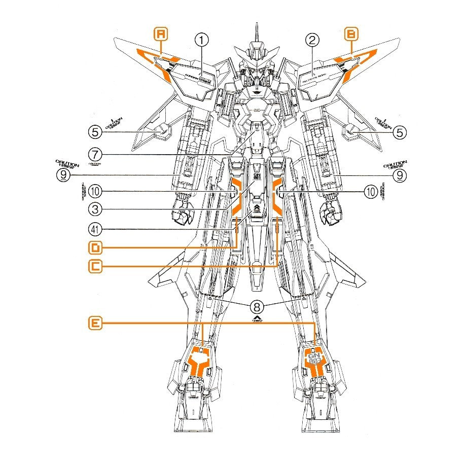 Transamsphere TRS MG 1/100 GN-003 Kyrios Detail Water Slide Decal TRSMG001