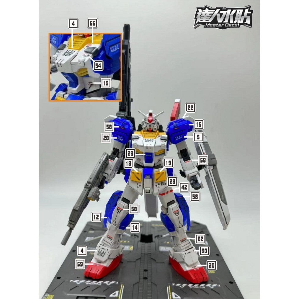 MASTER Water Slide Decal H011 HGUC HG 1/144 FA-78-3 FA 7th Fluo Type Collectibles