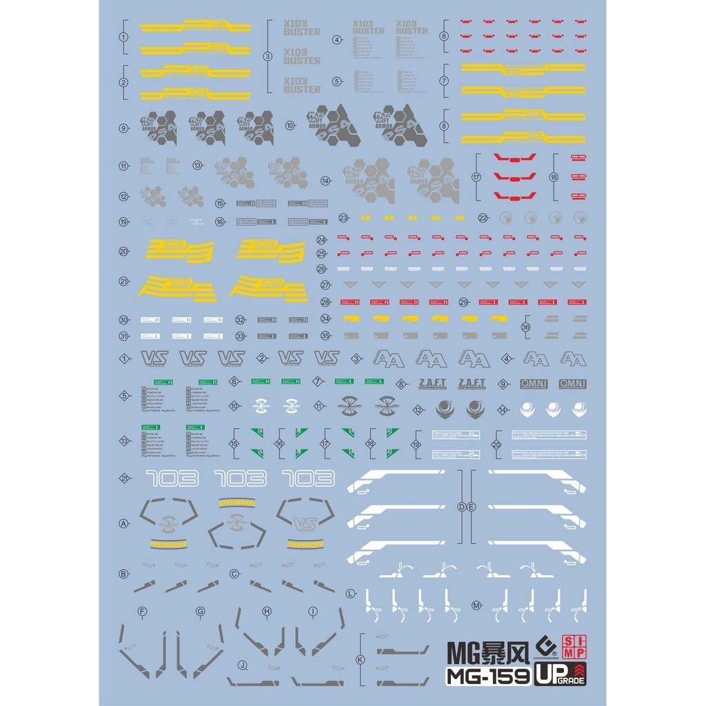 20250721 EVO MG 1/100 BUSTER SEED fluo water slide decal EVOMG028