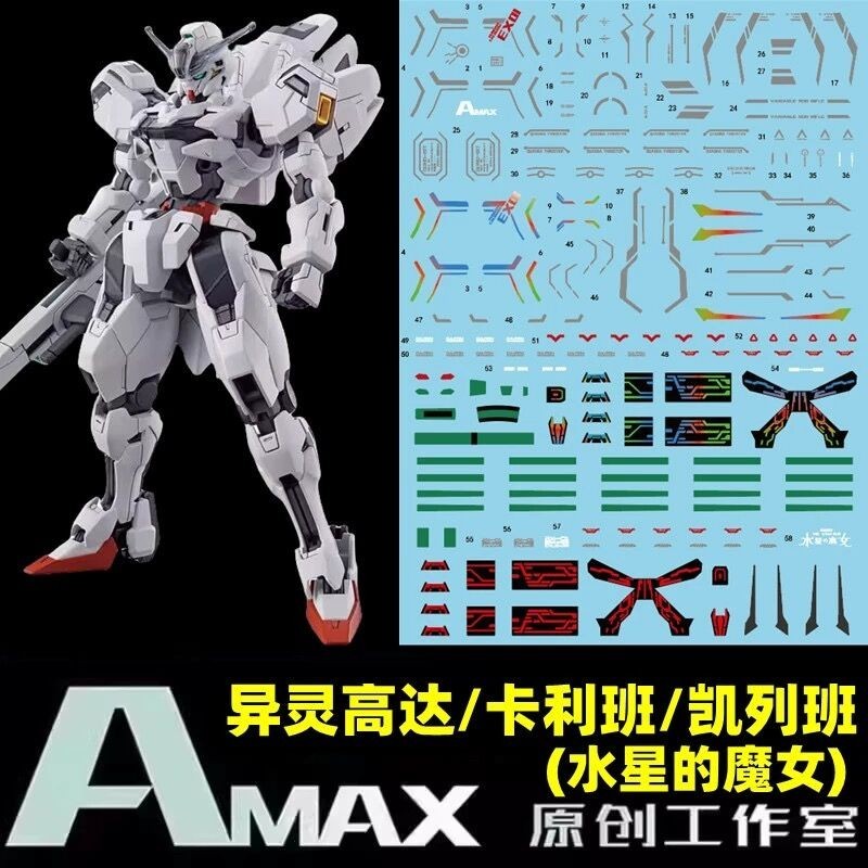 Amax Water Slide Decal HG 1/144 TWFM Calibarn Fluo AMAXHG009