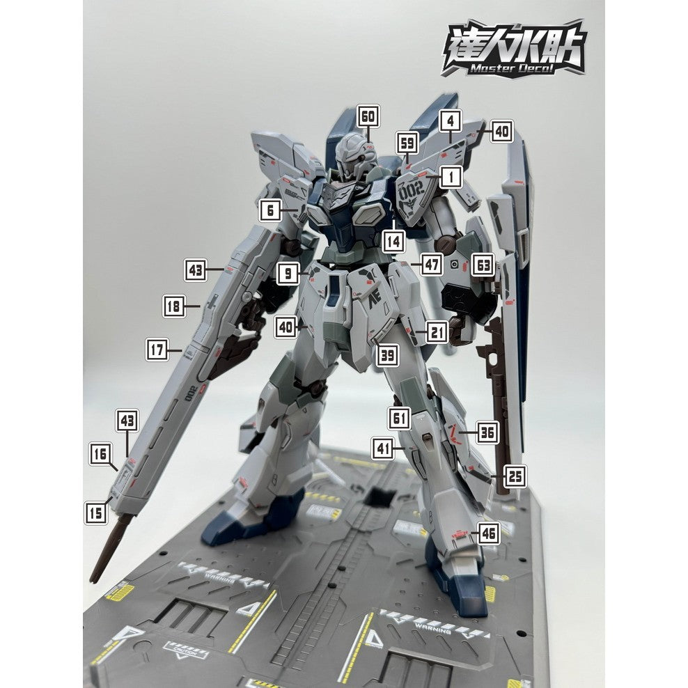 MASTER Water Slide Decal H014 HGUC HG 1/144 Sinanju Stein NT Ver. Fluo Type Collectibles