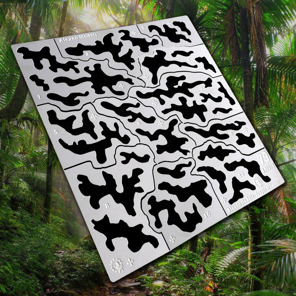 ALEXEN model Tool  AJ0079 general use Jungle camouflage stencil